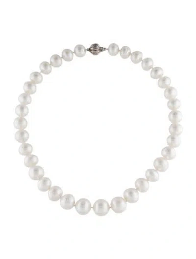 Pre-owned Necklace 14k Pearl Graduated Bead Strand , 18" In Multi