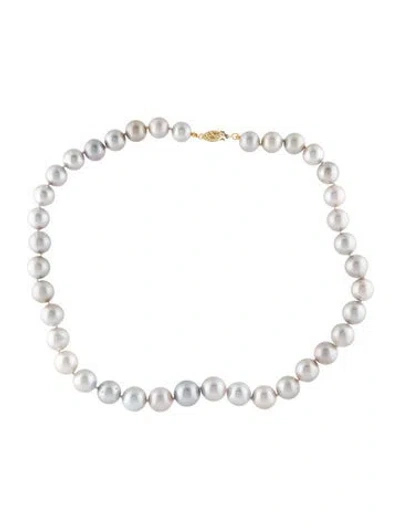 Pre-owned Necklace 14k Pearl Graduated Bead Strand , 18" In Multi