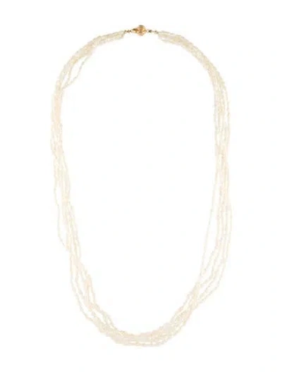 Pre-owned Necklace 14k Pearl Multistrand Chain , 25.5"