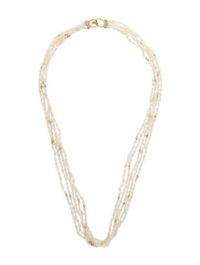 Pre-owned Necklace 14k Pearl Multistrand , 24.75"
