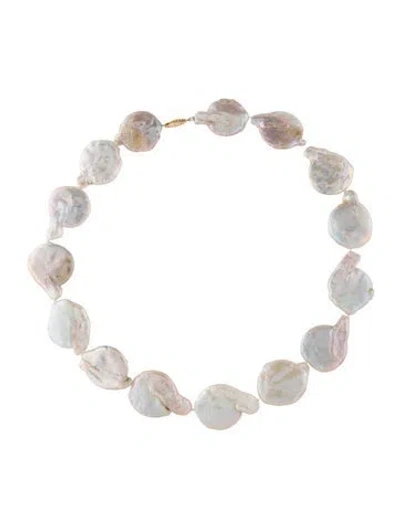 Pre-owned Necklace 14k Pearl , 18" In Multi