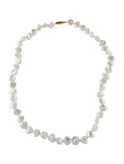Pre-owned Necklace 14k Pearl , 18" In Multi
