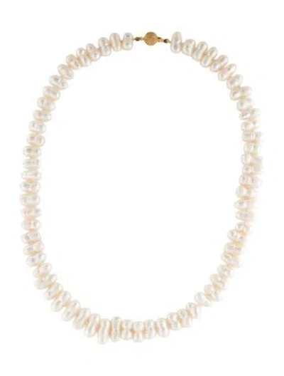 Pre-owned Necklace 14k Pearl , 21" In Multi