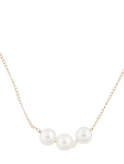 Pre-owned Necklace 14k Pearl Pendant , 15.5" In Multi