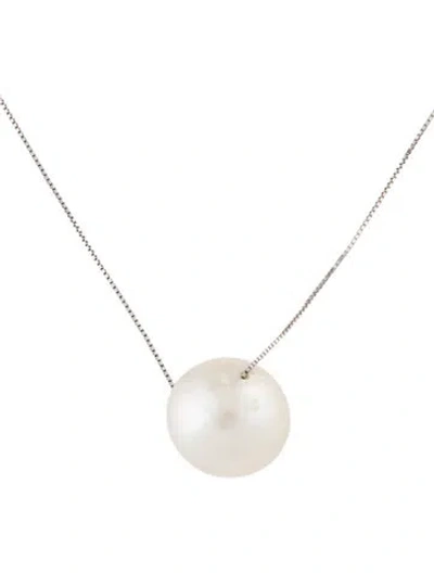 Pre-owned Necklace 14k Pearl Pendant , 15.5" In Multi
