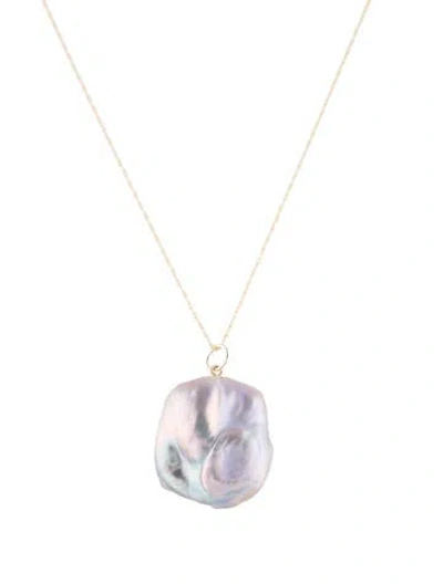 Pre-owned Necklace 14k Pearl Pendant , 18" In Multi