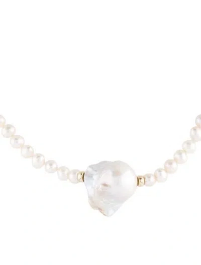 Pre-owned Necklace 14k Pearl Pendant , 18" In Multi