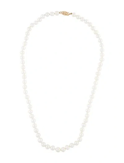 Pre-owned Necklace 14k Pearl Strand, 19" In Multi