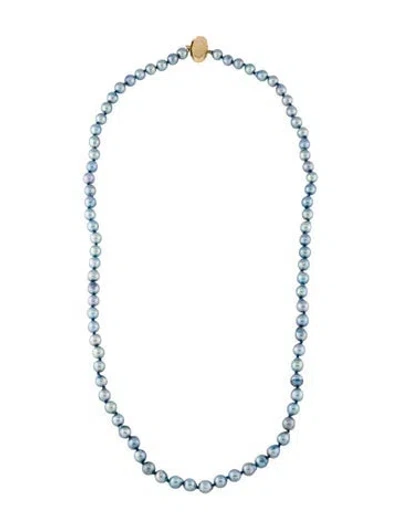 Pre-owned Necklace 14k Pearl Strand, 27" In Multi