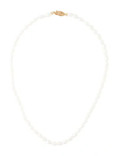 Pre-owned Necklace 14k Pearl Strand Bead , 15.5" In Multi