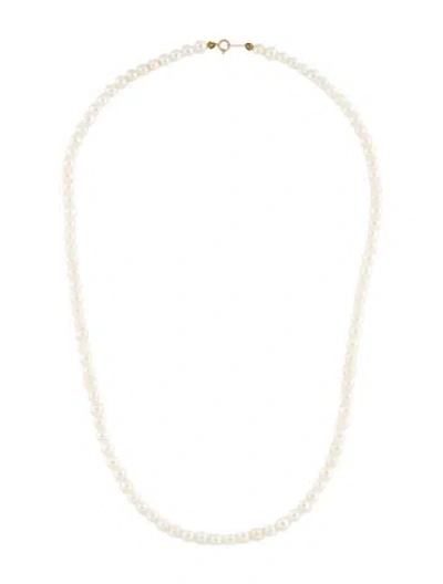 Pre-owned Necklace 14k Pearl Strand , 17.5" In Multi