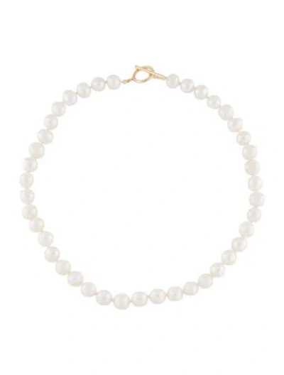 Pre-owned Necklace 14k Pearl Strand , 17.5" In Multi