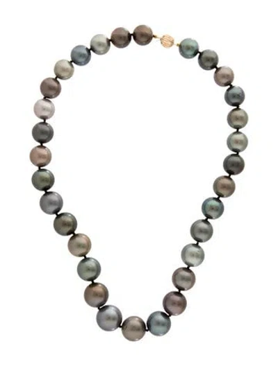 Pre-owned Necklace 14k Pearl Strand , 18" In Multi
