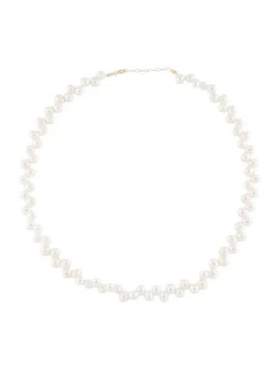 Pre-owned Necklace 14k Pearl Strand , 18" In Multi