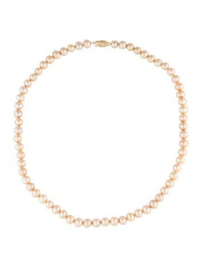 Pre-owned Necklace 14k Pearl Strand , 18" In Multi
