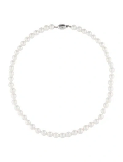 Pre-owned Necklace 14k Pearl Strand , 18" In Multi