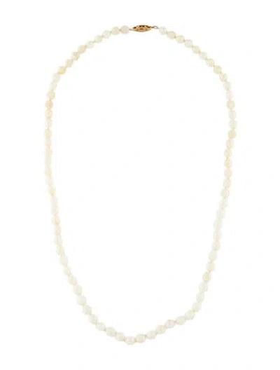 Pre-owned Necklace 14k Pearl Strand , 18" In Multi