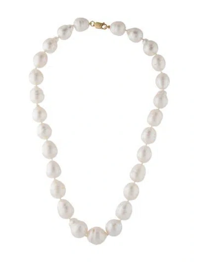 Pre-owned Necklace 14k Pearl Strand , 19" In Multi