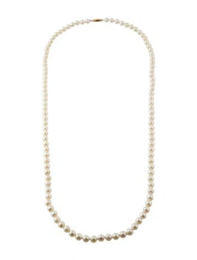 Pre-owned Necklace 14k Pearl Strand , 20" In Multi