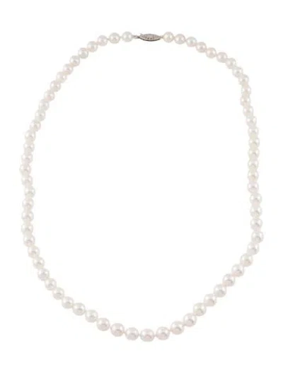 Pre-owned Necklace 14k Pearl Strand , 22" In Multi