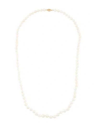 Pre-owned Necklace 14k Pearl Strand , 25" In Multi