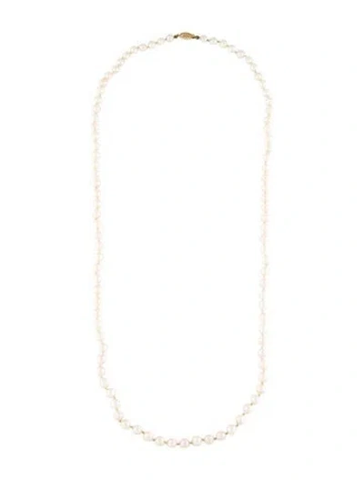 Pre-owned Necklace 14k Pearl Strand , 30.75" In Multi