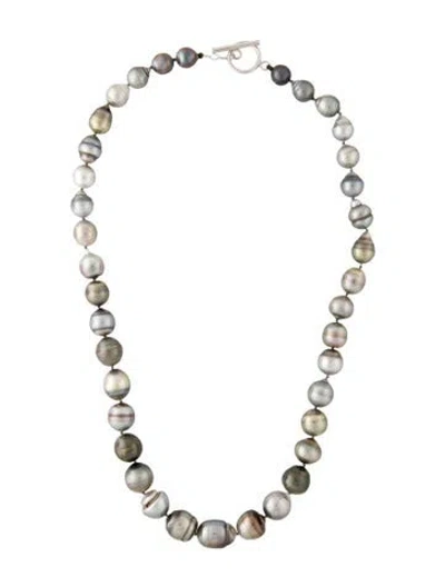 Pre-owned Necklace 14k Pearl Strand Toggle , 19.75" In Multi