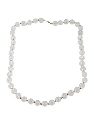 Pre-owned Necklace 14k Quartz Bead , 22" In Multi