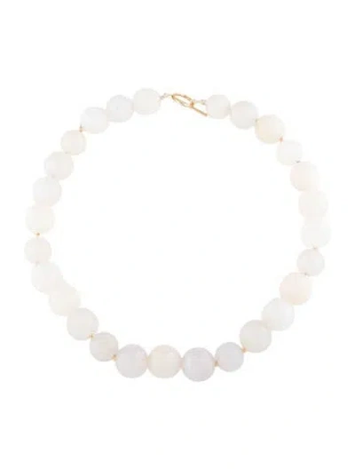 Pre-owned Necklace 14k Quartz Bead Toggle , 20" In Multi