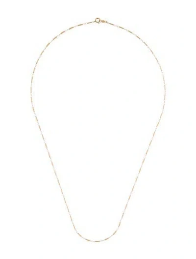 Pre-owned Necklace 14k Rectangle Station Link , 20.75" In Multi