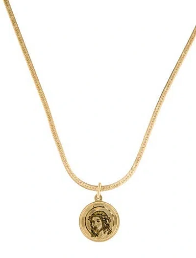 Pre-owned Necklace 14k Religious Pendant , 19.75" In Multi