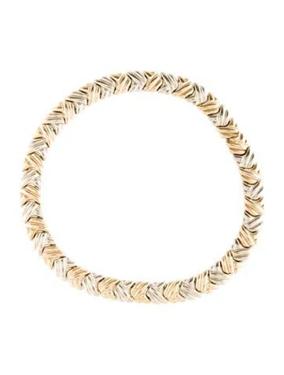 Pre-owned Necklace 14k Reversible Collar , 16.25" In Multi