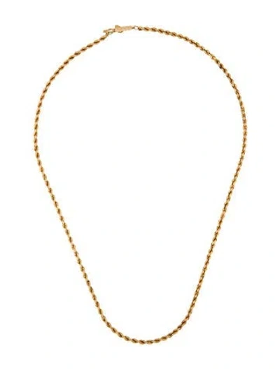 Pre-owned Necklace 14k Rope Chain Link, 16" In Multi
