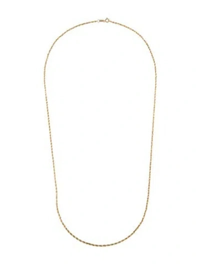 Pre-owned Necklace 14k Rope Chain , 20.5" In Multi