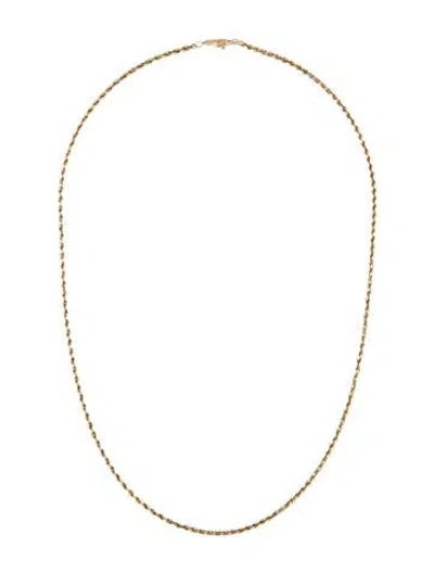 Pre-owned Necklace 14k Rope Chain , 21" In Multi