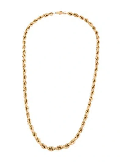 Pre-owned Necklace 14k Rope Chain , 21.5" In Multi