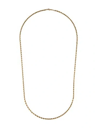 Pre-owned Necklace 14k Rope Chain , 24.5" In Multi