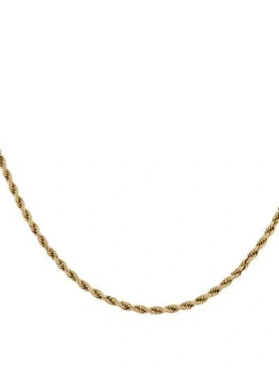 Pre-owned Necklace 14k Rope Link Chain , 18.25" In Multi
