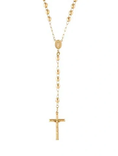 Pre-owned Necklace 14k Rosary , 26" In Multi