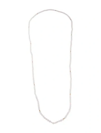 Pre-owned Necklace 14k Rose Quartz Bead Strand , 33" In Multi