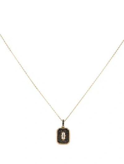 Pre-owned Necklace 14k Sapphire & Diamond Pendant , 18" In Multi