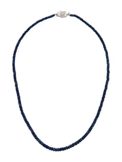 Pre-owned Necklace 14k Sapphire Bead Strand , 17" In Multi