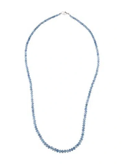 Pre-owned Necklace 14k Sapphire Bead Strand , 19.5" In Multi