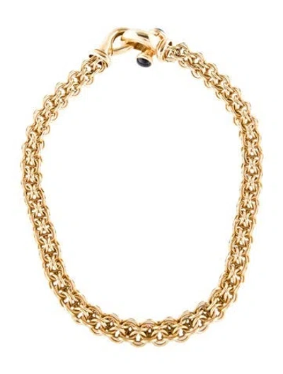 Pre-owned Necklace 14k Sapphire Collar , 18" In Multi