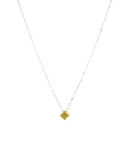 Pre-owned Necklace 14k Sapphire Pendant , 17.75" In Multi