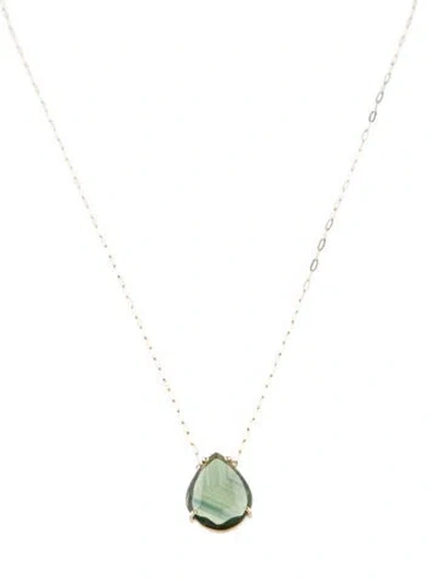 Pre-owned Necklace 14k Sapphire Pendant , 18" In Multi