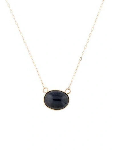 Pre-owned Necklace 14k Sapphire Pendant , 18" In Multi