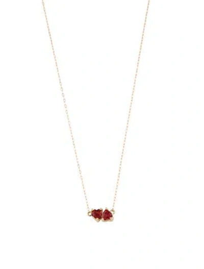 Pre-owned Necklace 14k Sapphire Pendant , 18.25" In Multi