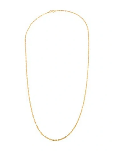 Pre-owned Necklace 14k Singapore Chain  In Multi