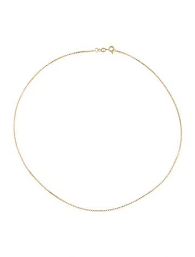 Pre-owned Necklace 14k Square Box Chain , 16.25" In Multi